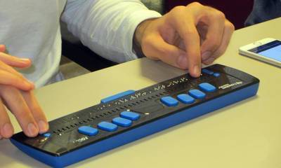 The deaf-blind can now “watch” television without intermediaries