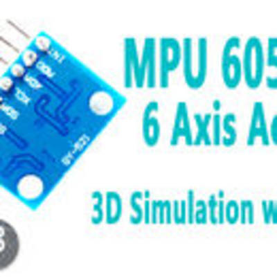 Arduino - MPU6050 GY521 - 6 Axis Accelerometer + Gyro (3D Simulation With Processing)
