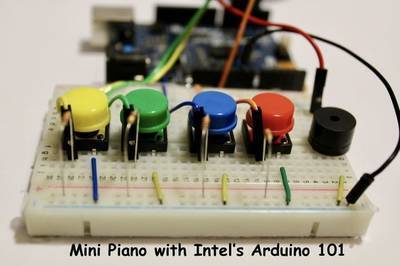 Mini Piano With Arduino 101