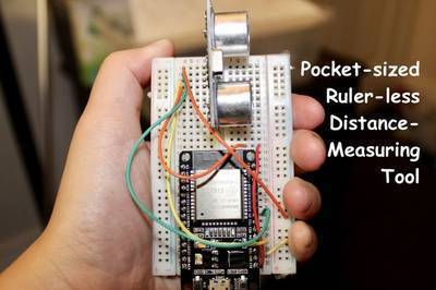 Pocket Size Ultrasonic Measuring Tool With ESP32
