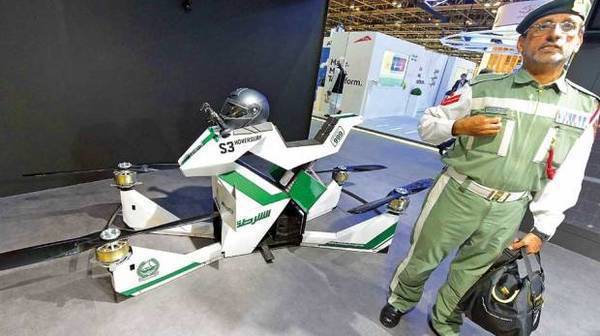 Dubai Police unveil flying bike, robotic vehicles