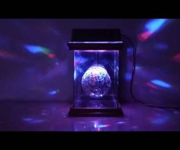 Mosaic Glitter Ball With Color LEDs