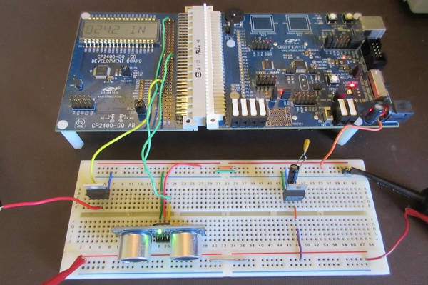 How to Interface an Ultrasonic Sensor with an LCD Using a Microcontroller Dev Kit