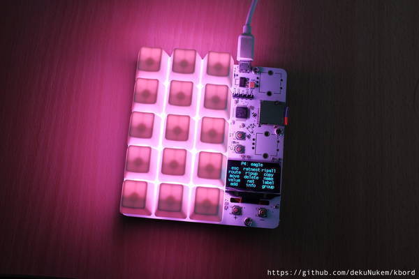 kbord: Programmable Mechanical Keypad with RGB Backlight