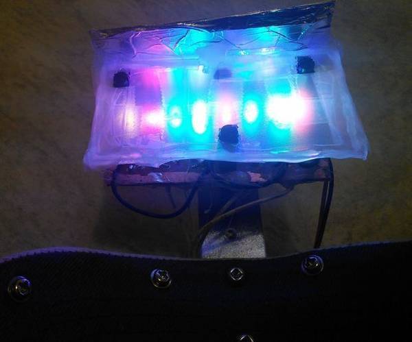 Visor Mounted Multi-Colour LED Light Therapy Lamp