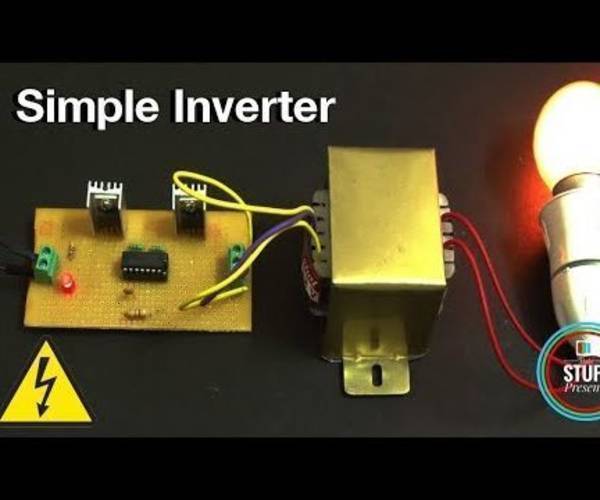 IC Based Simple 12V to 240V Inverter Using MOSFET & IC 4047