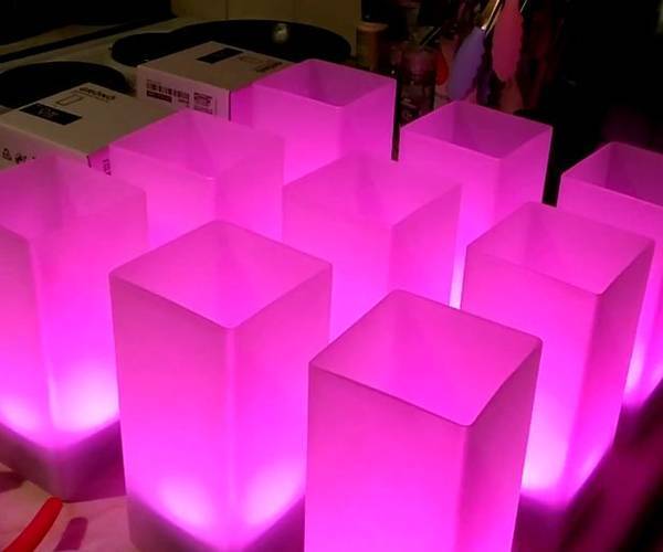 WiFi Controlled LED Wedding Table Pieces