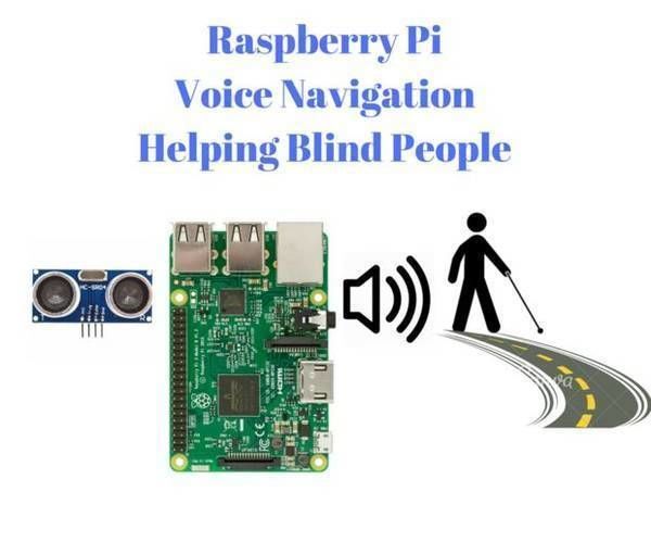 Raspberry Pi Voice Navigation Helping Blind People