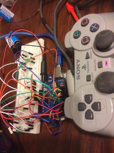 PS2 Wire Controller and Arduino (control LEDs)