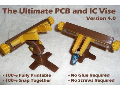 Ultimate PCB and IC Vise – Version 4 - Printable Vise for Small Electronics