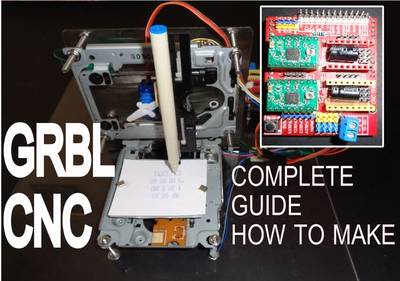 How to Make GRBL + CNC V3 Shield Based Mini CNC Machine From Scrap DVD Drive