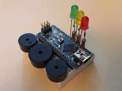 Happy birthday melody on Arduino Nano with 3-way polyphony