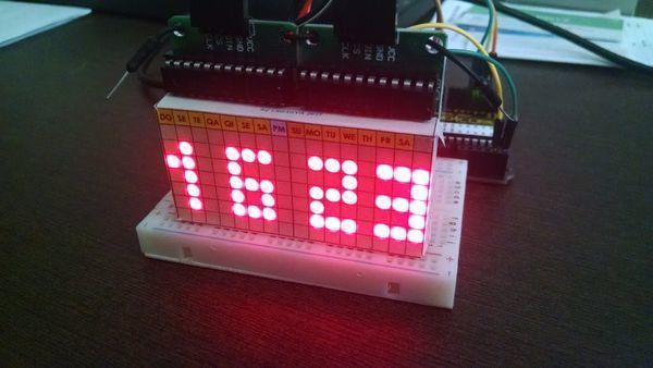 Digital and Binary Clock with Two LED Matrix and RTC