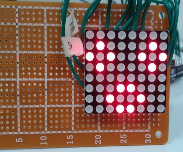 8x8 LED Matrix Using Arduino