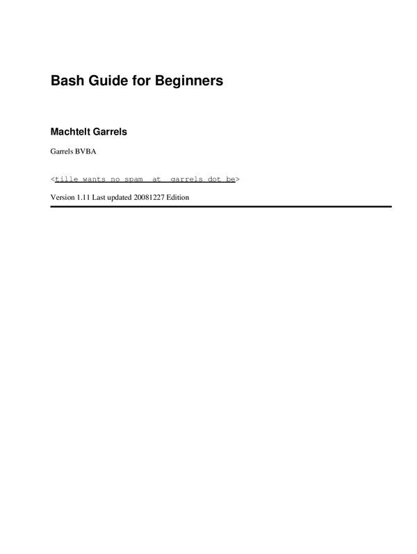 Bash Guide for Beginners