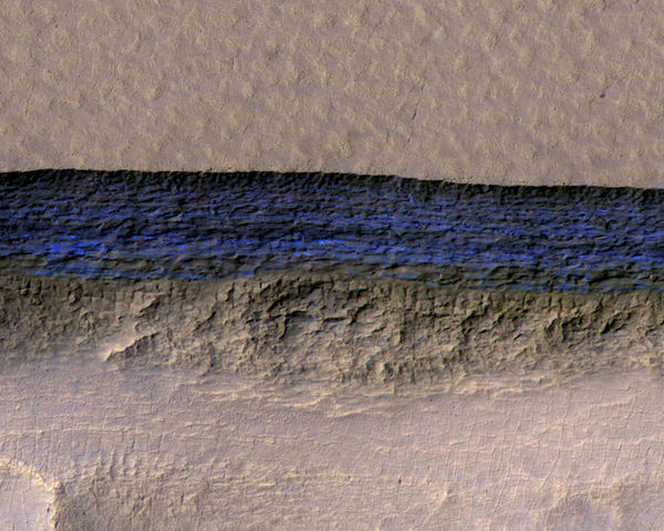 Steep Slopes on Mars Reveal Structure of Buried Ice