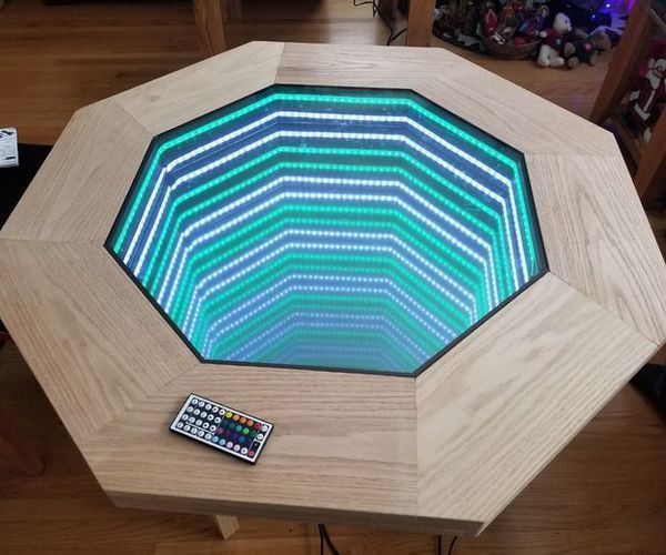 Octagonal Infinity Mirror Table