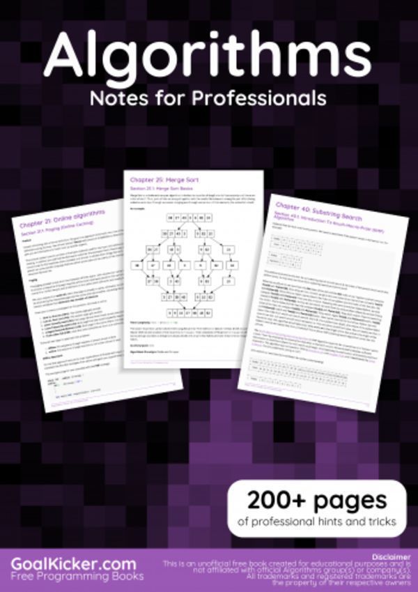 Algorithms Notes for Professionals book