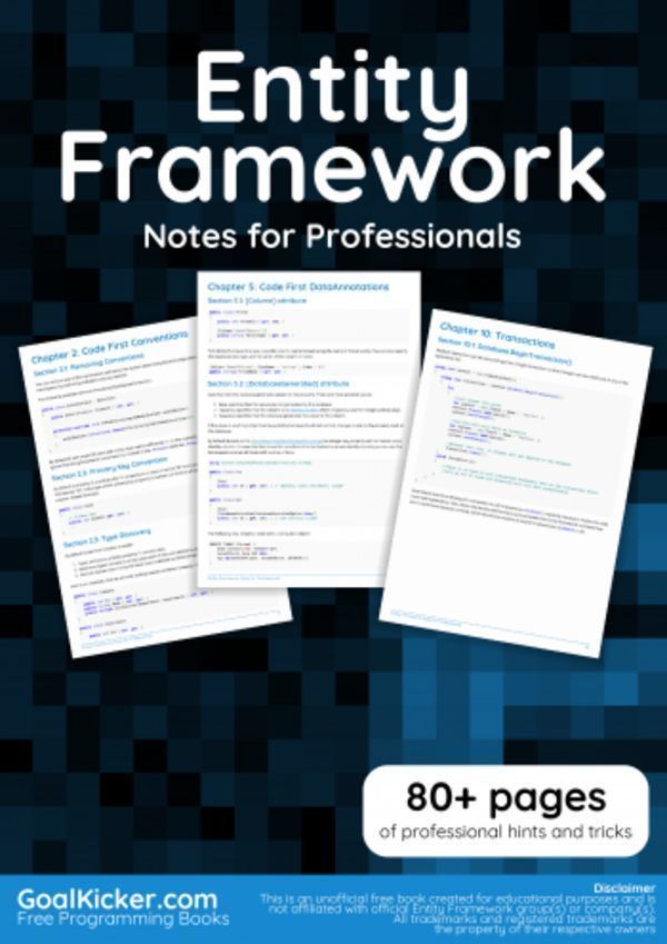 Entity Framework Notes for Professionals book
