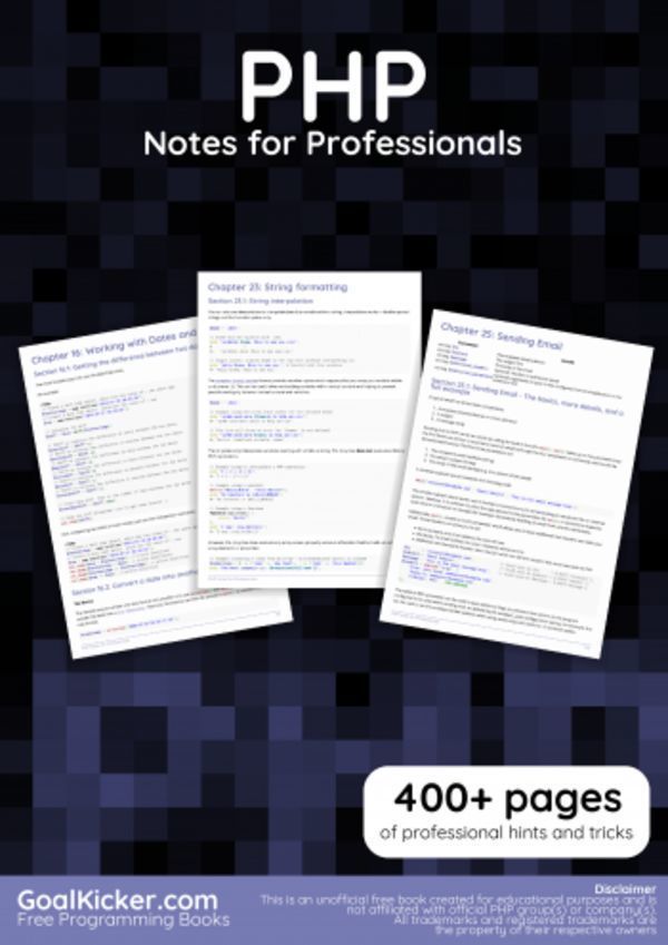 PHP Notes for Professionals book