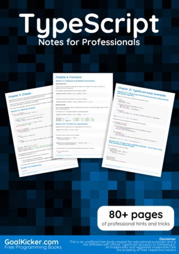 TypeScript Notes for Professionals book