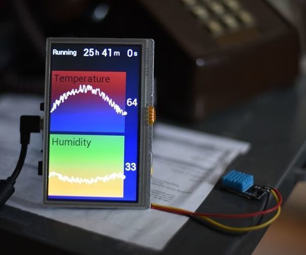 Arduino 24 Hour Temperature Humidity Display