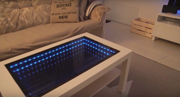 How i transformed an IKEA table into an infinity mirror coffee table