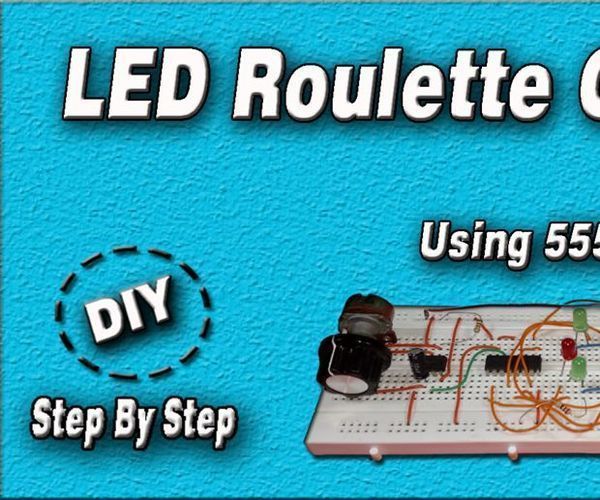 LED Roulette Circuit Using 555 Timer | Diy | Step By Step