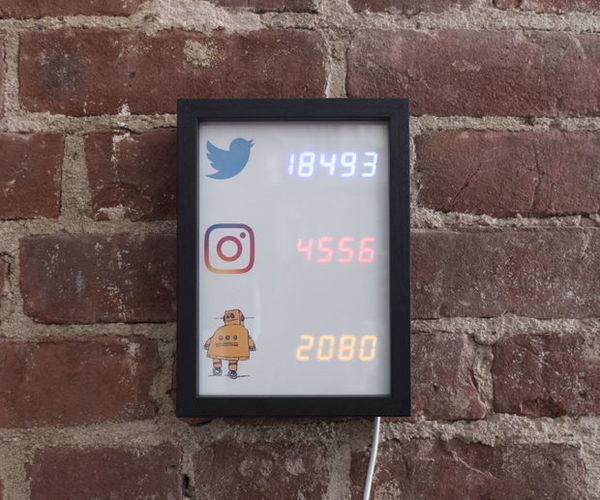 Social Stats Tracker Display With Esp8266