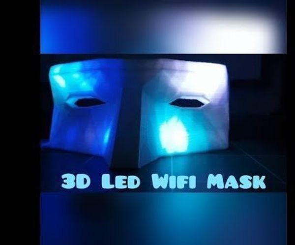 Arduino 3D Printed Wifi Neopixel Led Mask