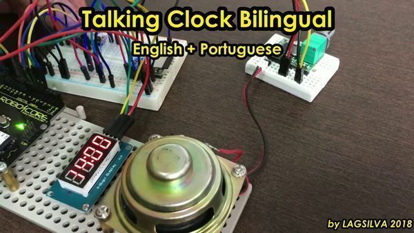 Talking Clock Bilingual (En+Pt)