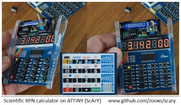 ScArY - Scientific RPN calculator on ATTINY