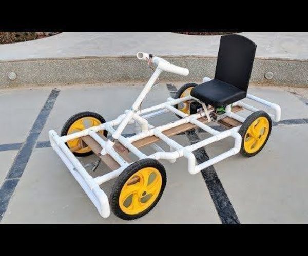 How To Make A Go Kart / Electric Car Using PVC Pipe At Home