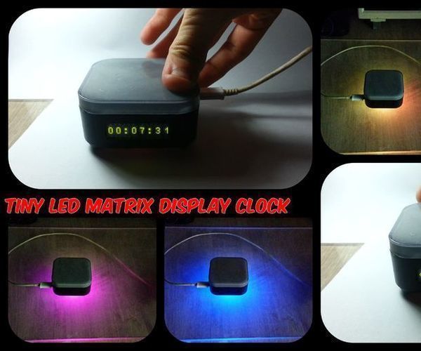 Tiny LED Matrix Display Clock