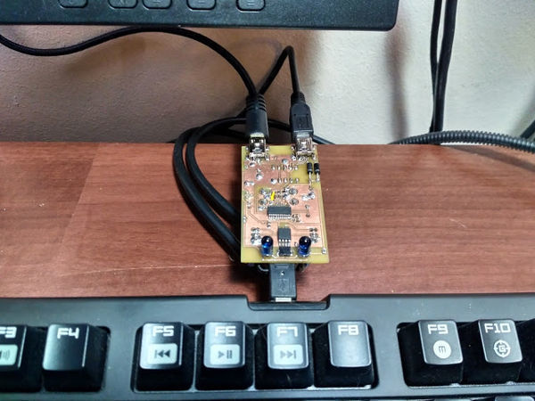 DDC I2C KVM with mouse + keyboard controlled by hand gestures