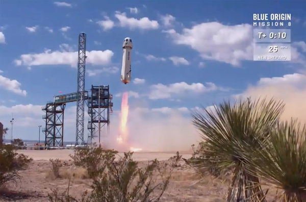 Blue Origin Launches New Shepard Space Capsule on Highest Test Flight Yet