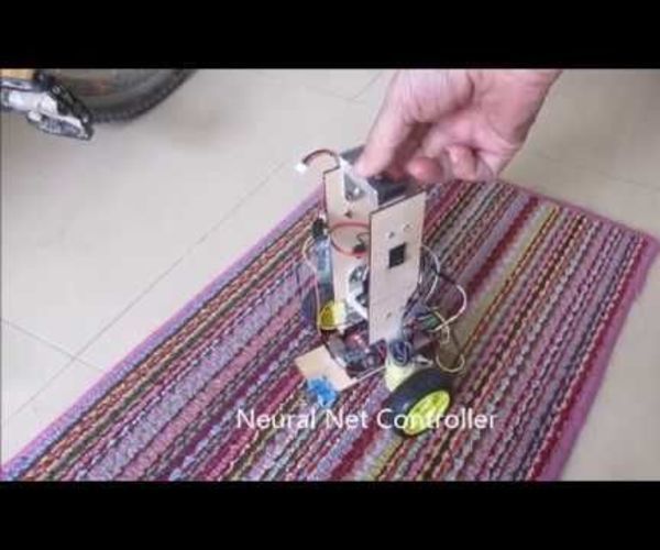 Arduino Neural Network Self Balancing Two Wheel Robot