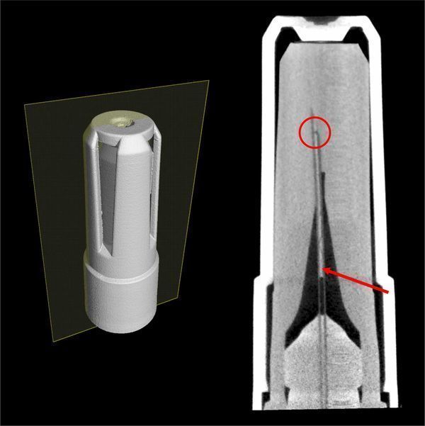 Imaging the inside of injection needles with neutrons