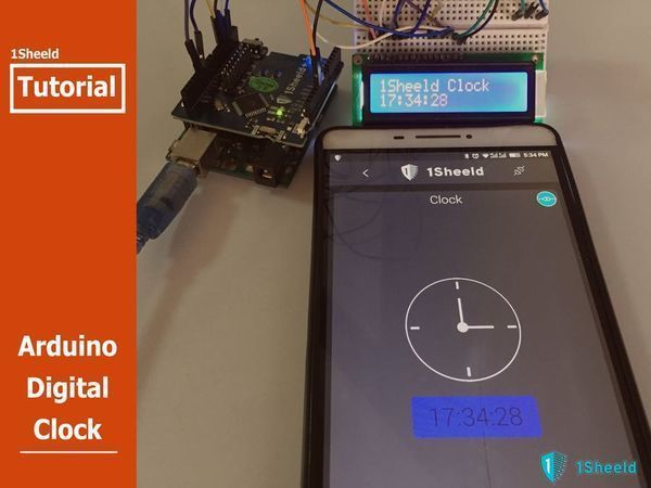 Arduino Digital Clock Using 1Sheeld