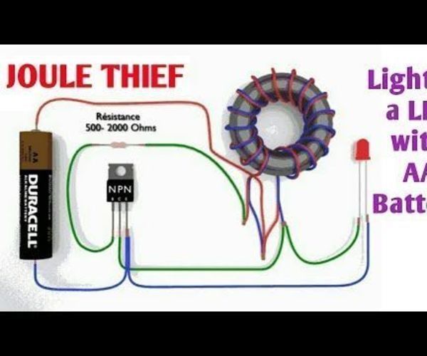 Joule Thief Circuit How to Make and Circuit Explanation