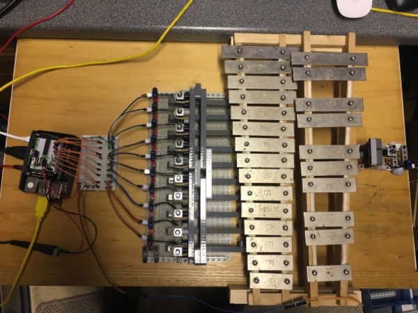 A Sonic Pi controlled Glockenspiel