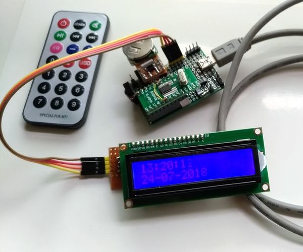 Clock With IR Remote Control for Time/Date Settings