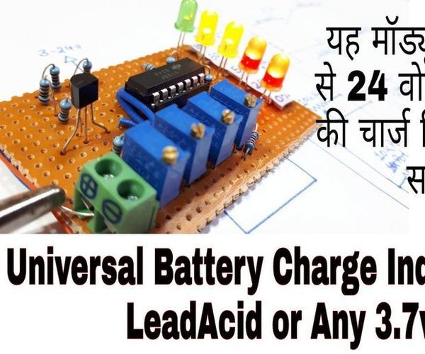 Universal Battery Charge Indicator 3.7v-24v