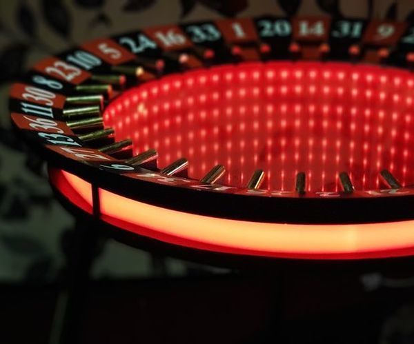 Coffee Table With Infinity Mirror From Casino Roulette