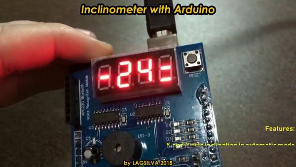 Simple Inclinometer With Arduino