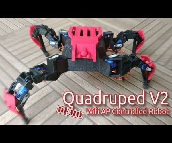 ESP8266 WIFI AP Controlled Quadruped Robot