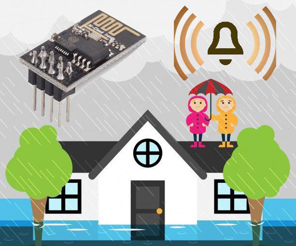 MQTT/Google Home Flood/Water WIFI Sensor With ESP-01