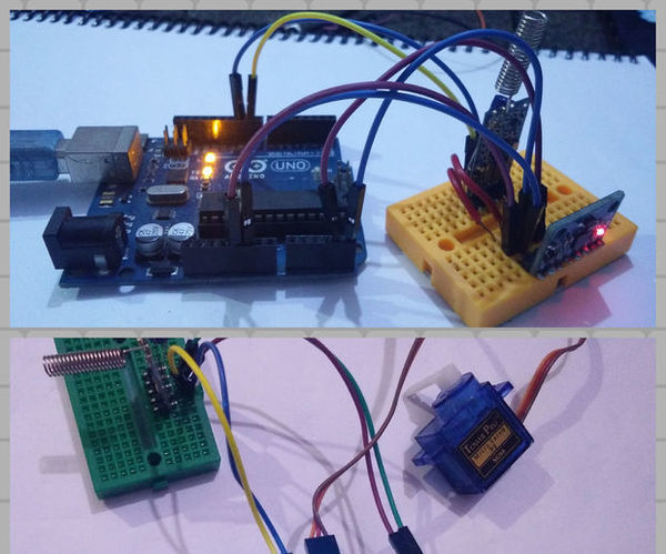 Controlling Servo Using MPU6050 Between Arduino and ESP8266 With HC-12