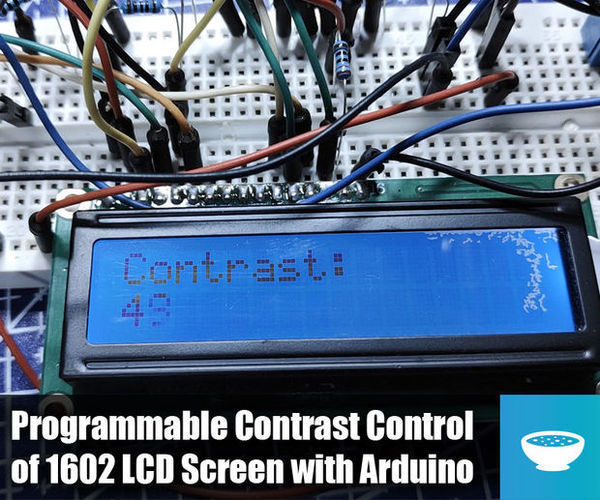 1602 LCD Contrast Control From Arduino