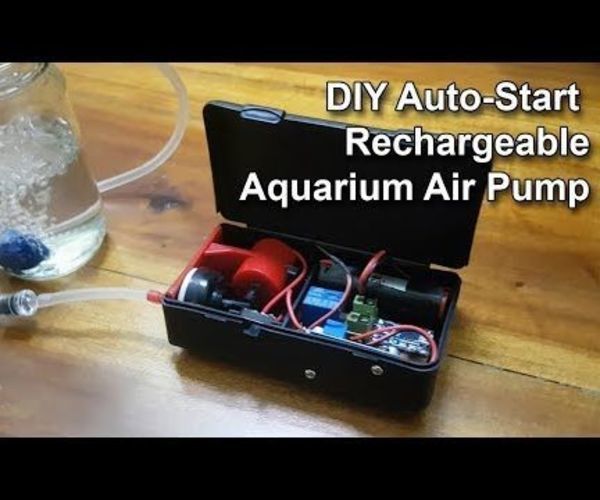 DIY Auto-Start Rechargeable Aquarium Air Pump